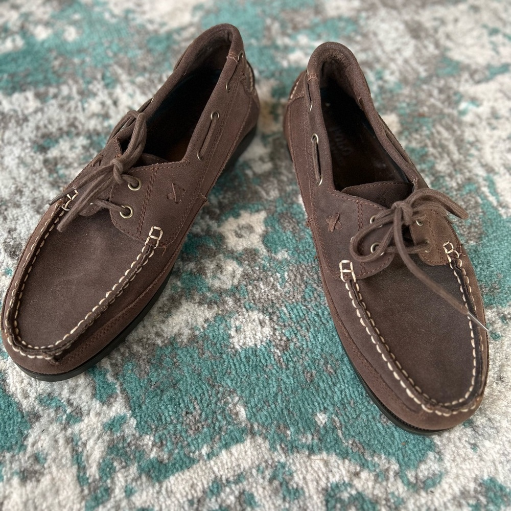MENS POLO RALPH LAUREN LEATHER BOAT SHOES SIZE 12